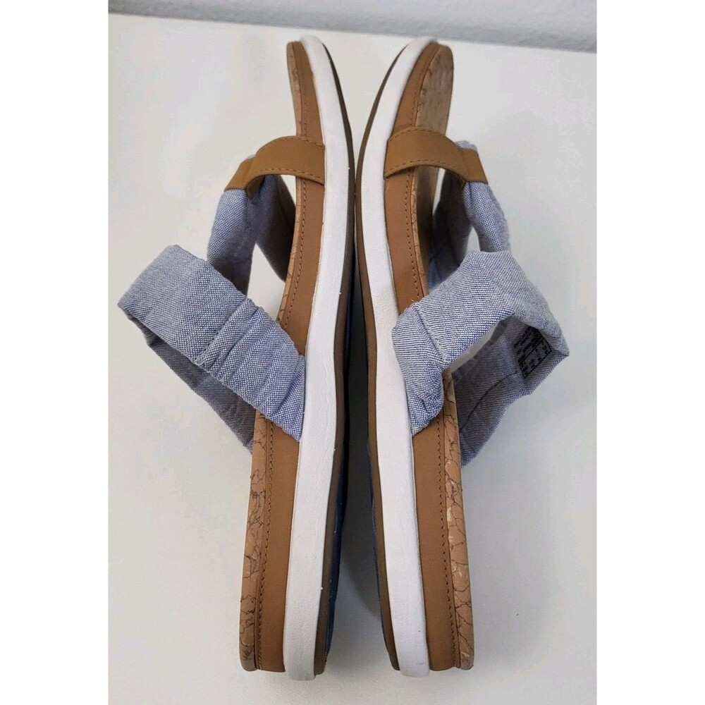 Clarks Light Blue Fabric Twist Slingback Sandals - Picture 6 of 10
